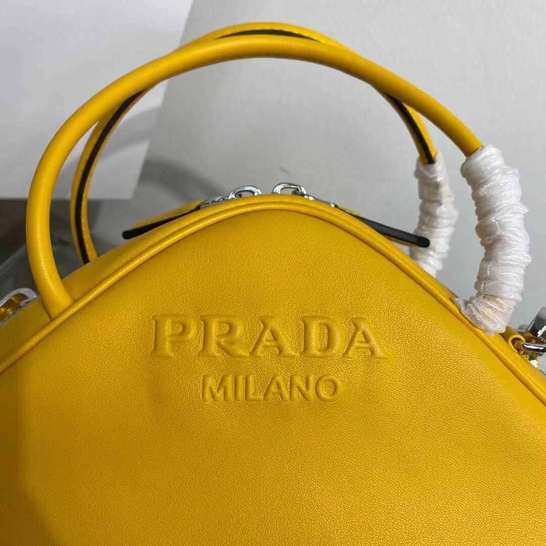 Prada Leather Triangle bag 1BB082 yellow