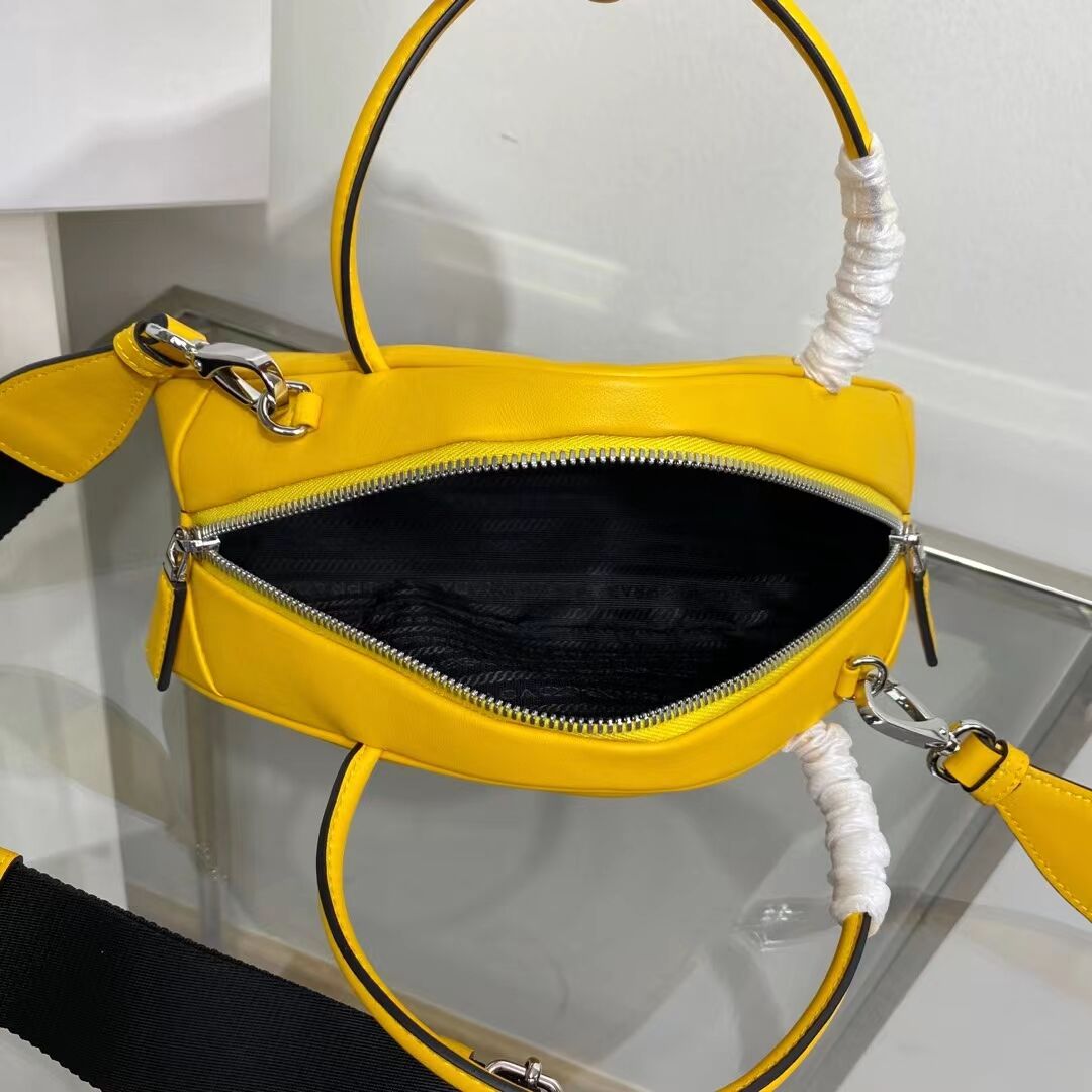 Prada Leather Triangle bag 1BB082 yellow