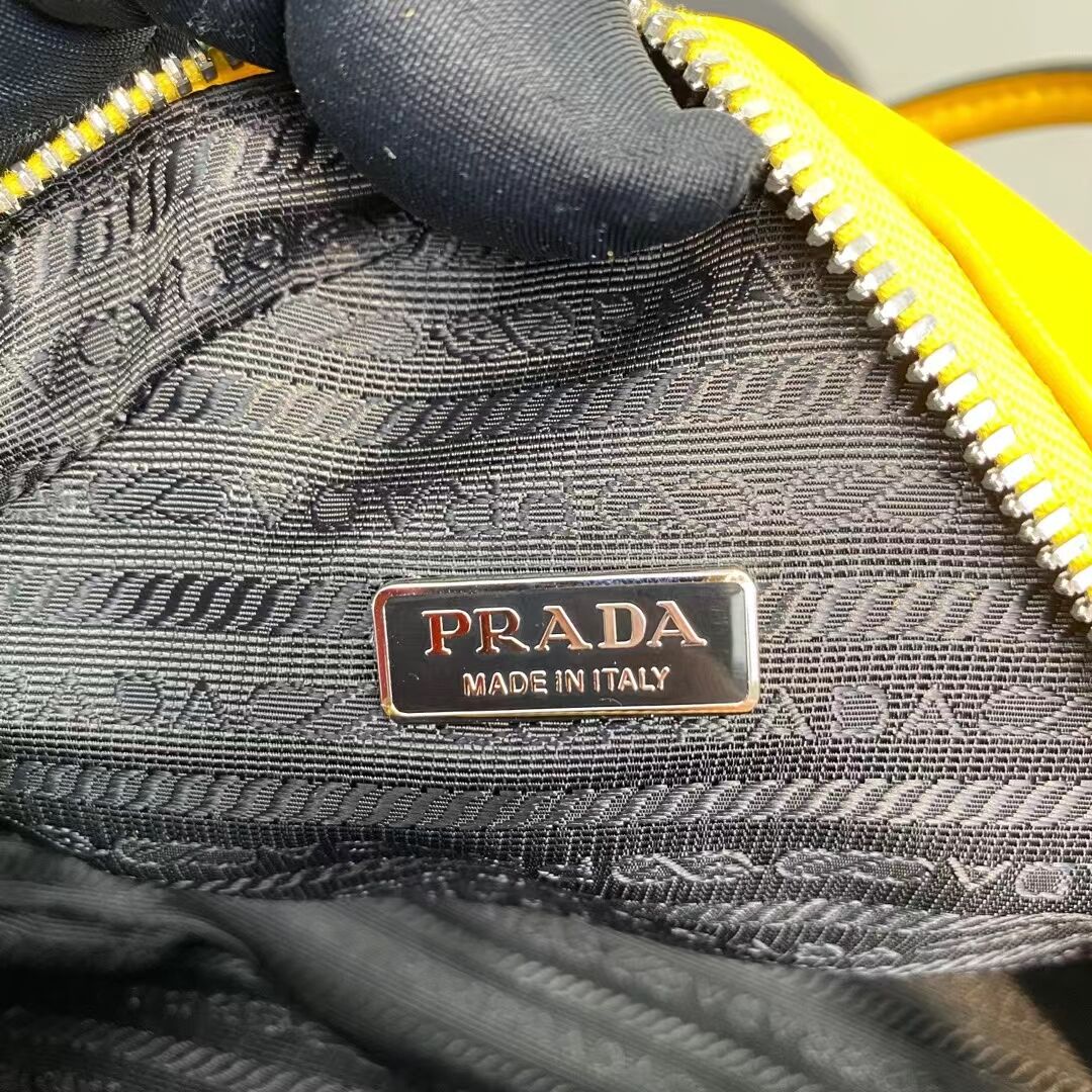 Prada Leather Triangle bag 1BB082 yellow