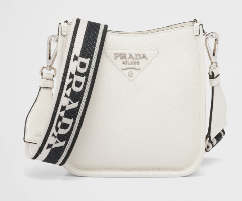 Prada Leather mini shoulder bag 1BH191 white