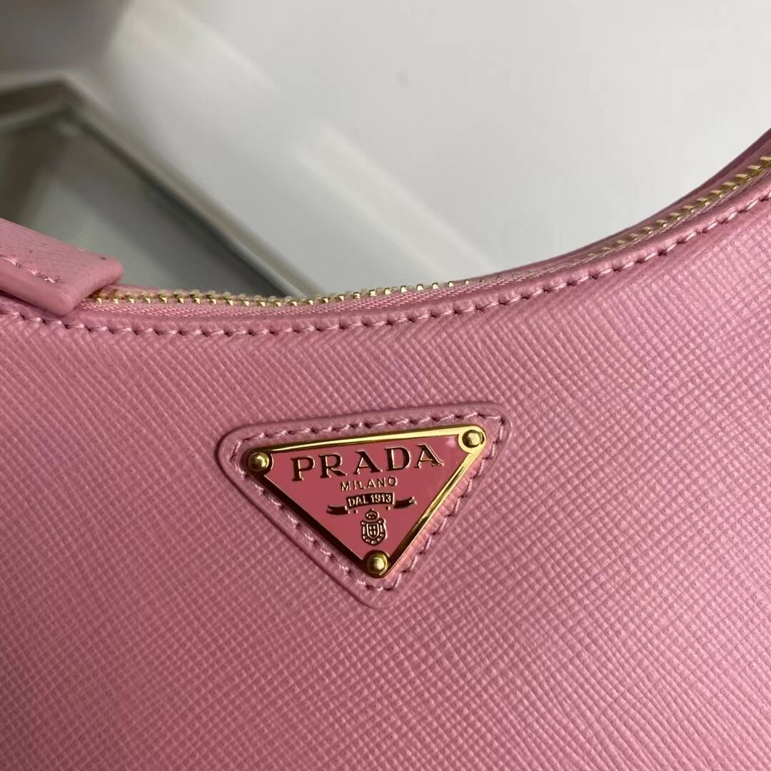 Prada Small Saffiano leather shoulder bag 1BD330 pink