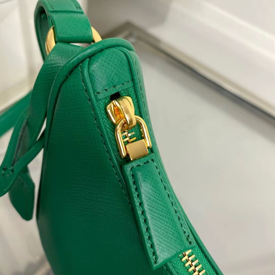 Prada Small Saffiano leather shoulder bag 1BD330 green