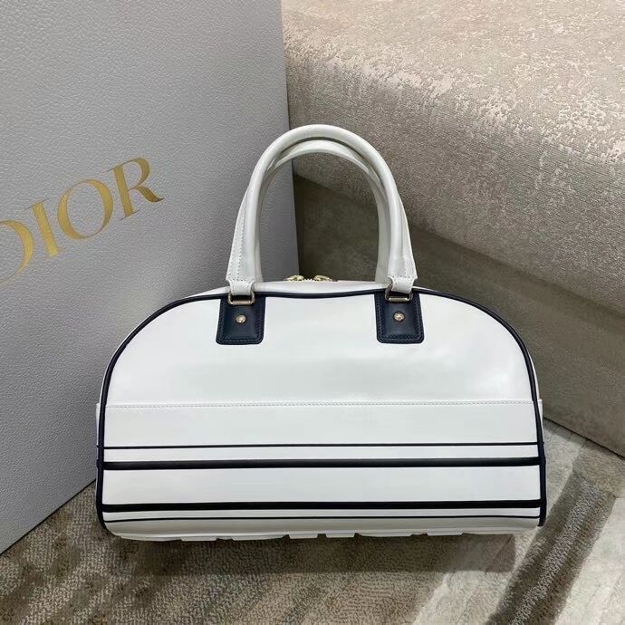 DIOR medium leather tote Bag C9189 white