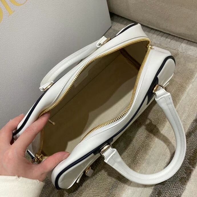 DIOR medium leather tote Bag C9189 white