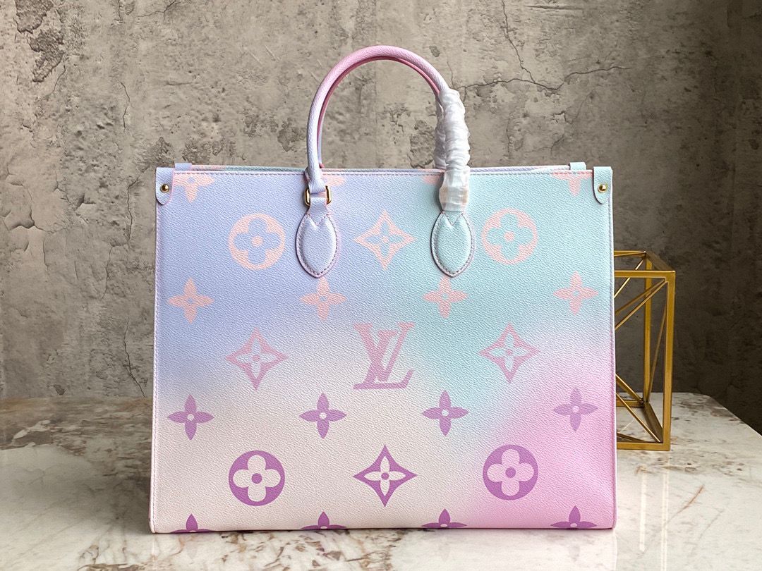 Louis Vuitton ONTHEGO GM Dip Dye Pastel M46076 Pink&Blue