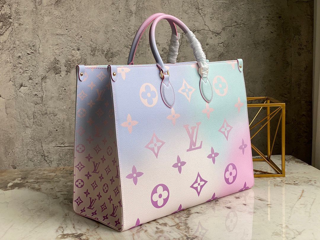 Louis Vuitton ONTHEGO GM Dip Dye Pastel M46076 Pink&Blue