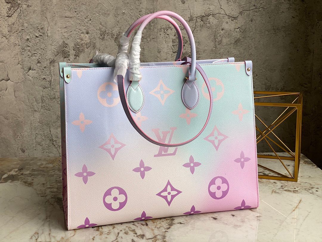 Louis Vuitton ONTHEGO GM Dip Dye Pastel M46076 Pink&Blue