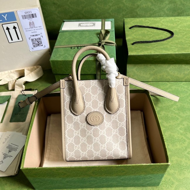 Gucci Mini tote bag with Interlocking G 671623 Beige