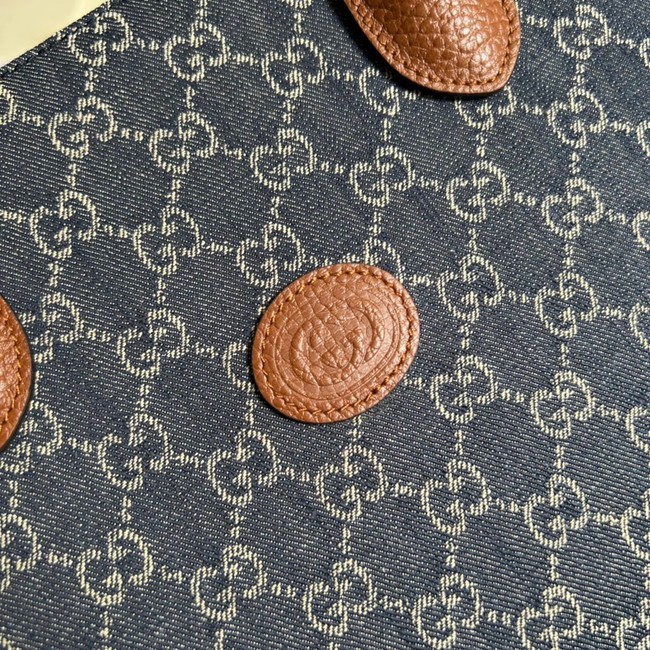Gucci Medium tote with Interlocking denim G 674155 Blue