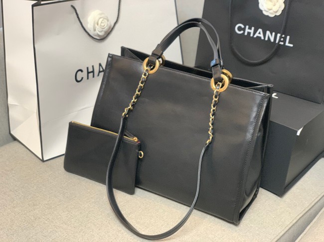 Chanel Sheepskin Shoulder Bag AS3129 black