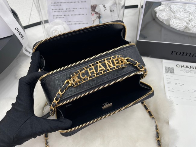 CHANEL HANDBAG Grained Calfskin&Gold-Tone Metal AP3222 black