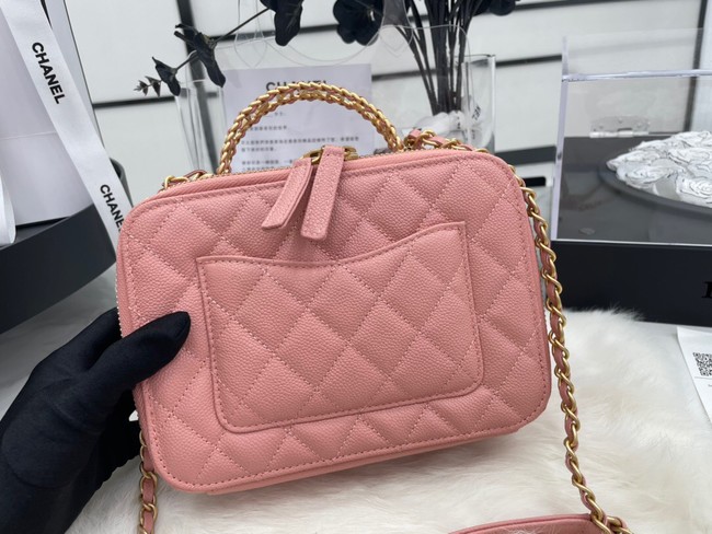 CHANEL HANDBAG Grained Calfskin&Gold-Tone Metal AP3222 pink