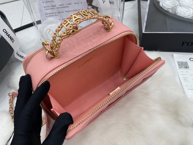 CHANEL HANDBAG Grained Calfskin&Gold-Tone Metal AP3222 pink