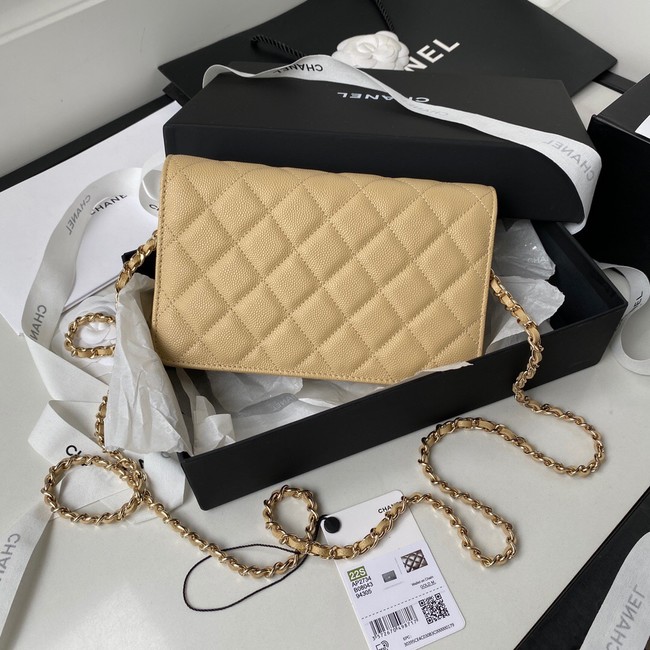Chanel Grained Calfskin small Shoulder Bag AP2734 apricot