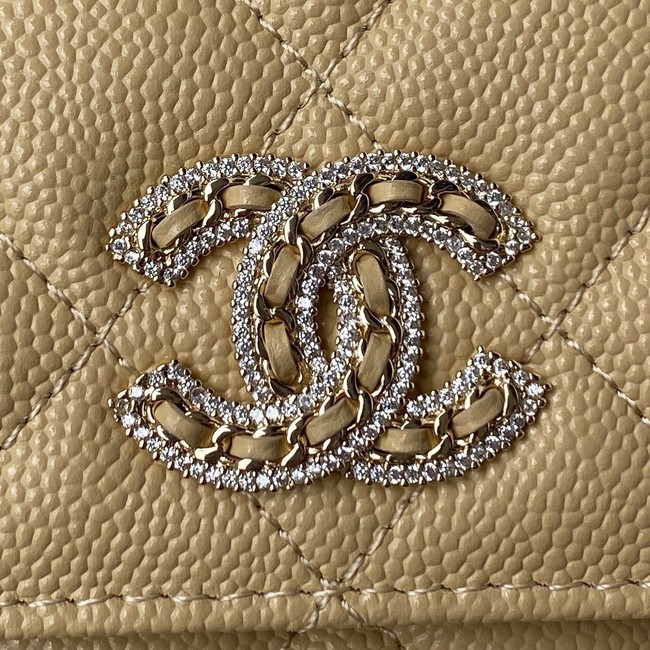 Chanel Grained Calfskin small Shoulder Bag AP2734 apricot