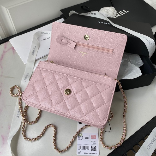 Chanel Grained Calfskin small Shoulder Bag AP2734 pink