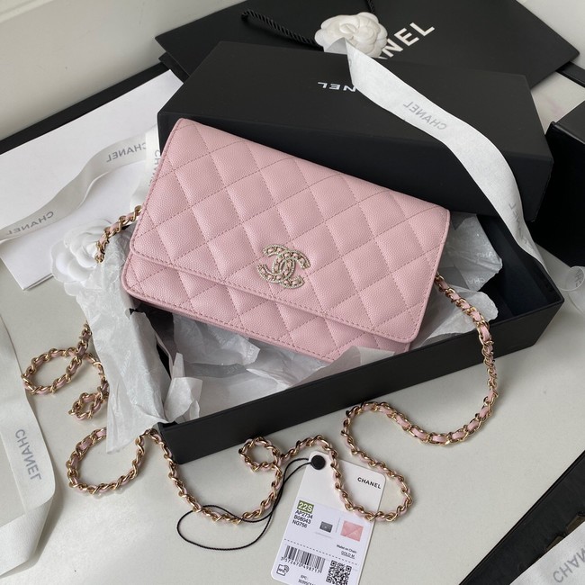 Chanel Grained Calfskin small Shoulder Bag AP2734 pink