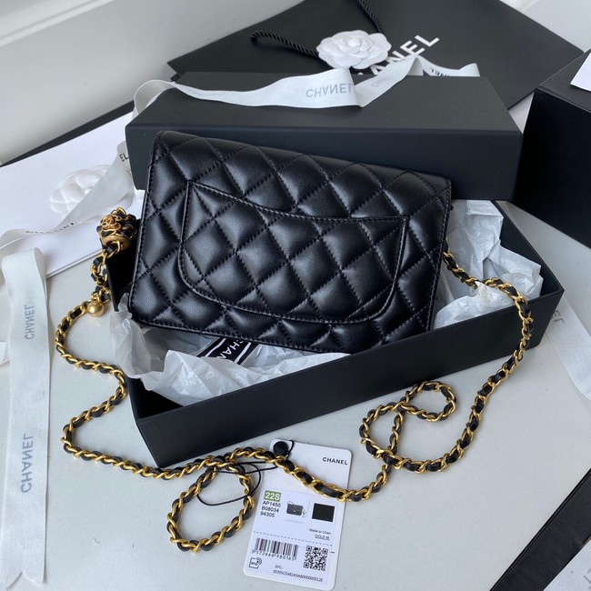 Chanel Lambskin Flap Shoulder Bag AP1450 black