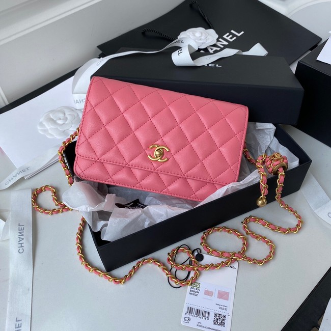 Chanel Lambskin Flap Shoulder Bag AP1450 pink