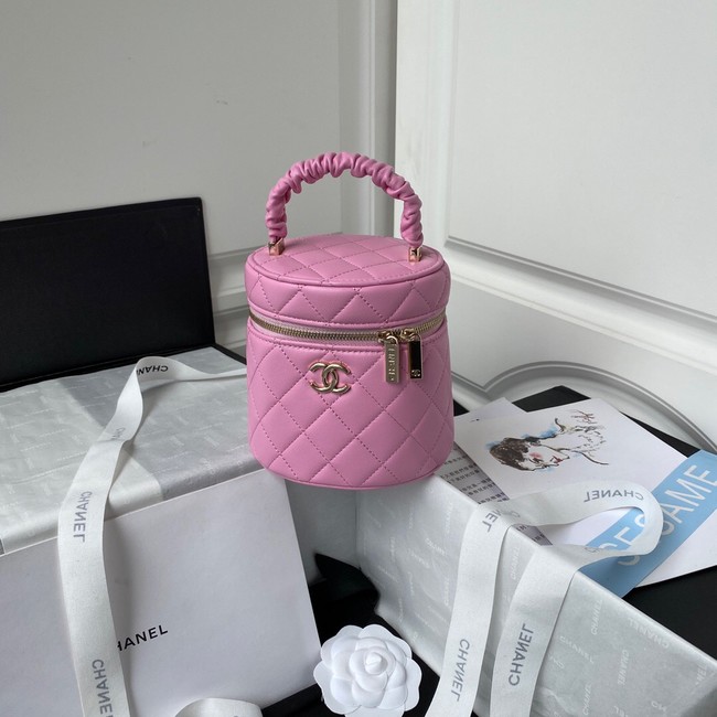 Chanel lambskin top handle bag AP2730 pink