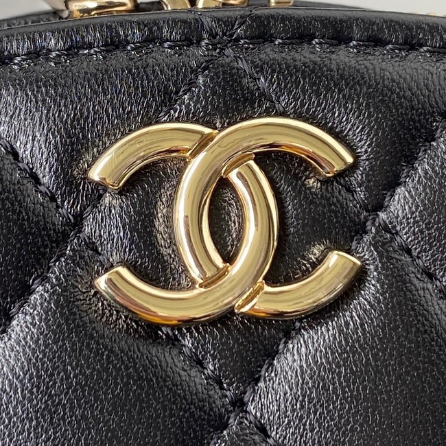 Chanel lambskin top handle bag AP27301 black