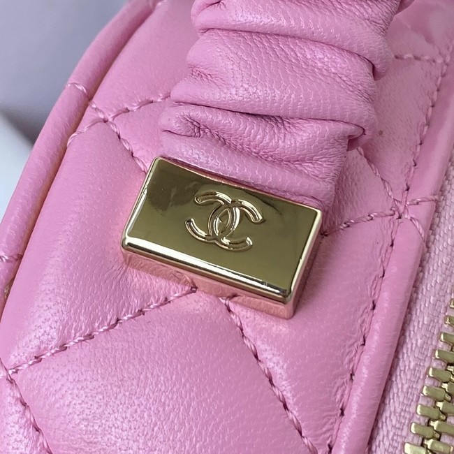 Chanel lambskin top handle bag AP27301 pink