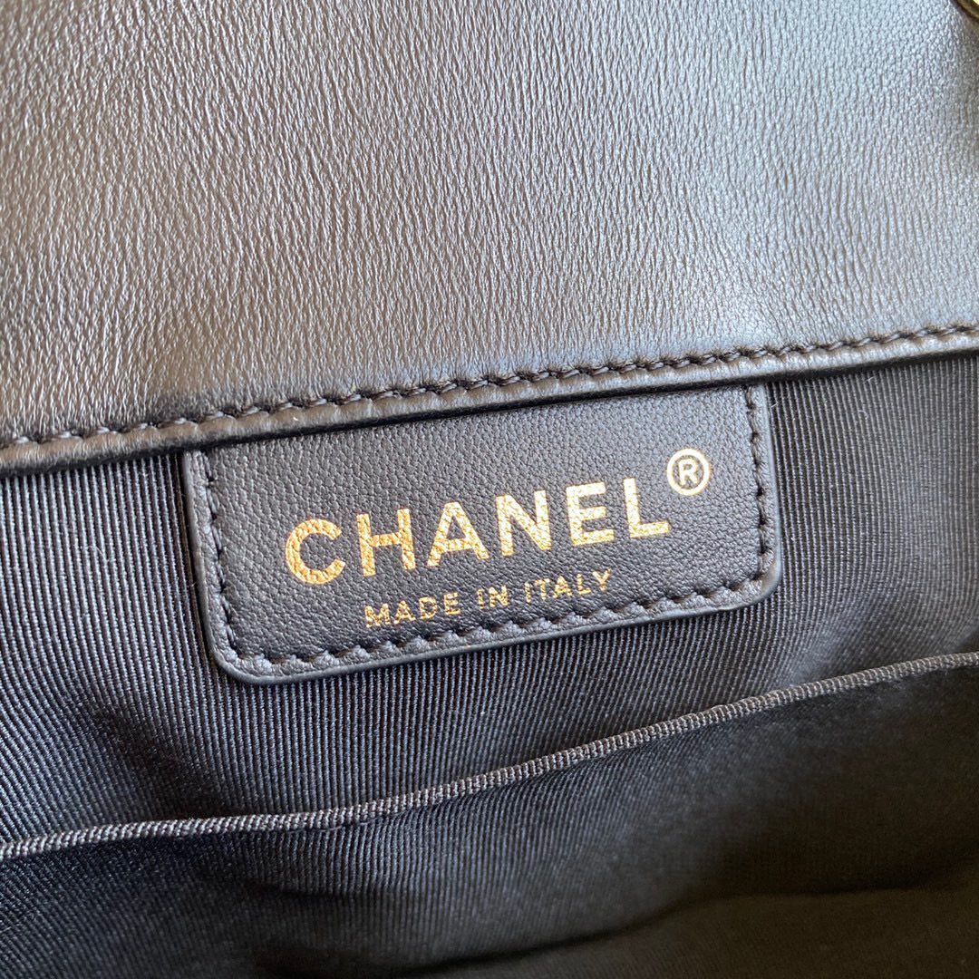 Chanel small flap Lingge bubble bag Calfskin & Gold-Tone Metal AS2232 black