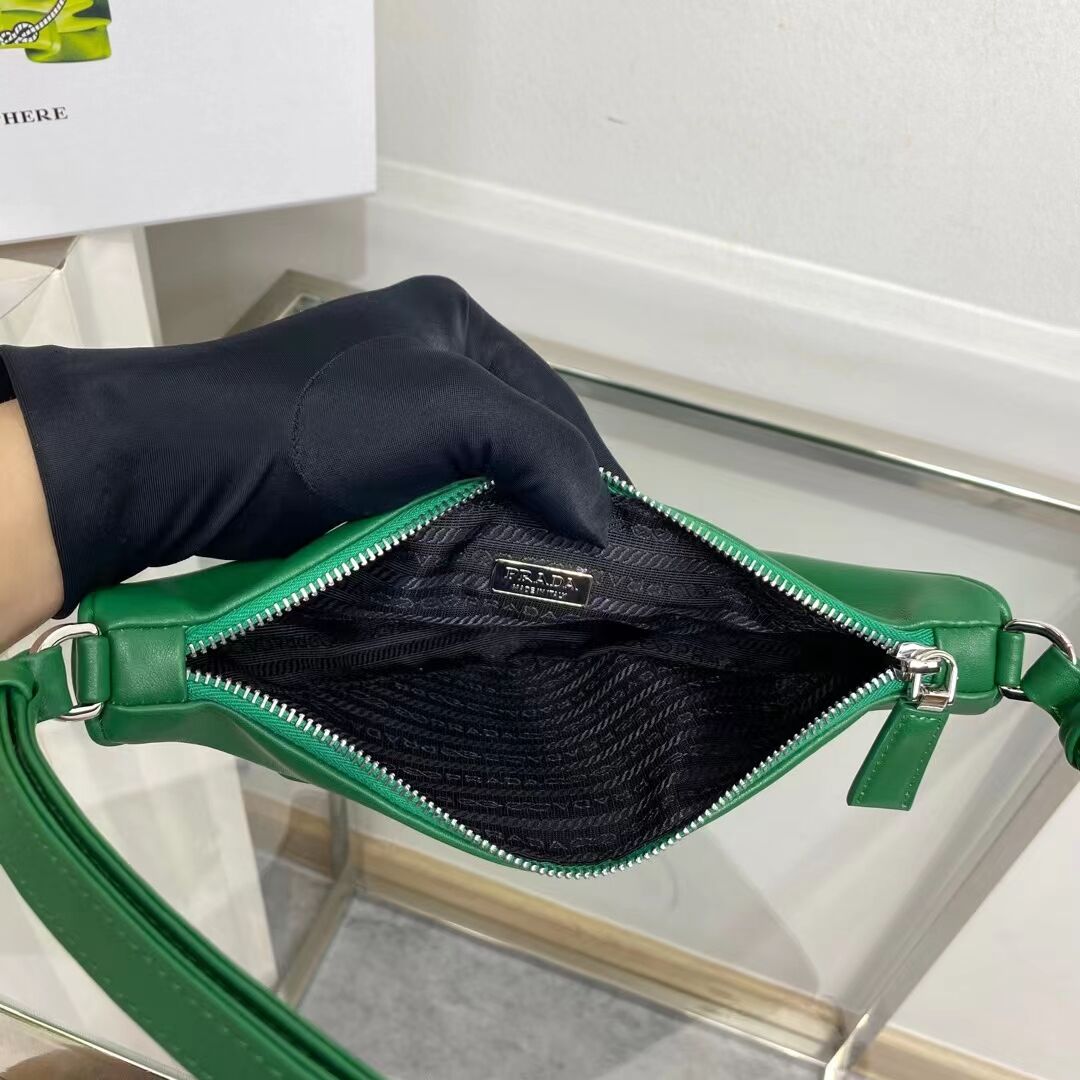 Prada Padded nappa leather handbag 1BE003 green