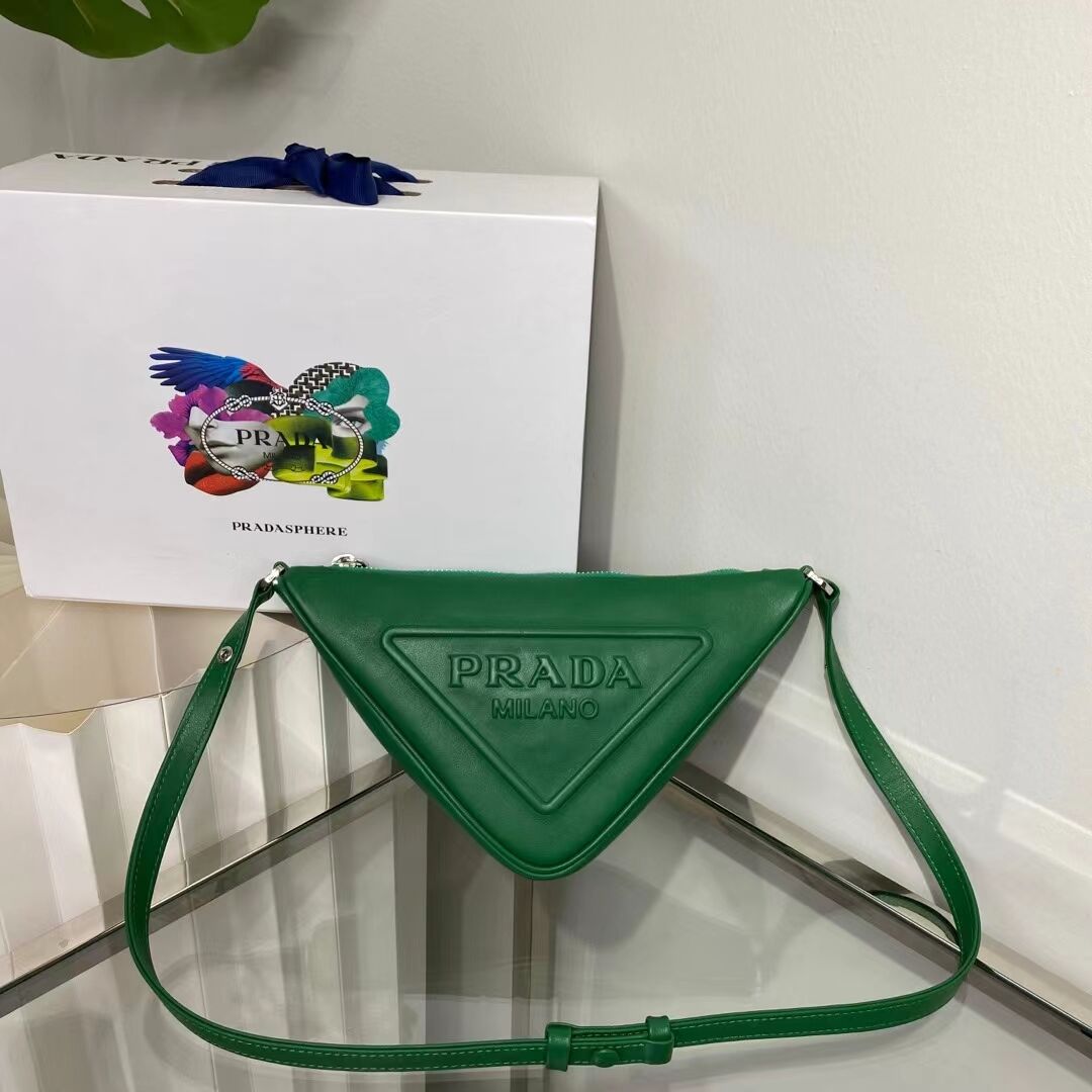 Prada Padded nappa leather handbag 1BE003 green