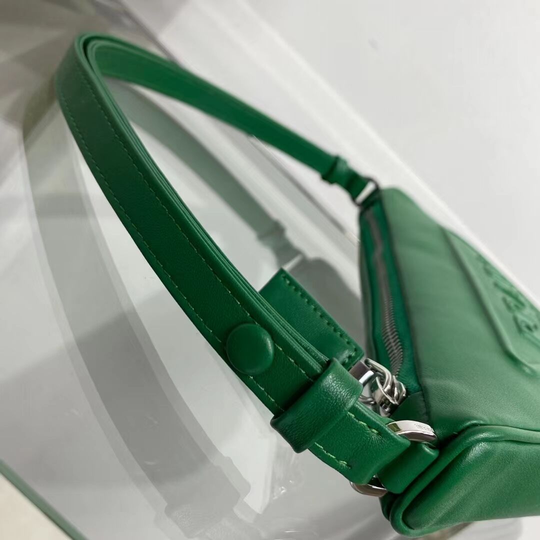 Prada Padded nappa leather handbag 1BE003 green