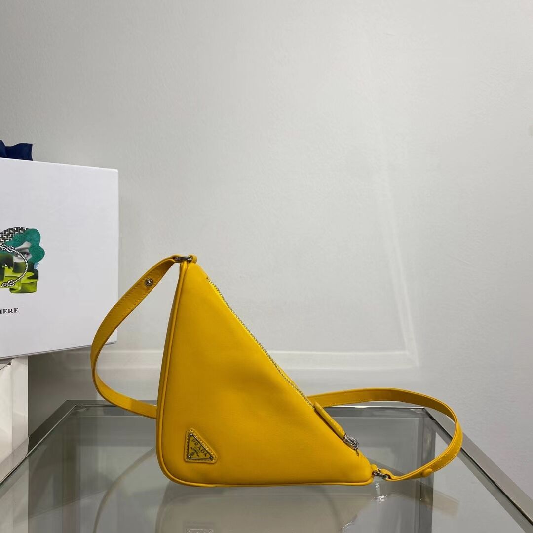 Prada Padded nappa leather handbag 1BE003 yellow