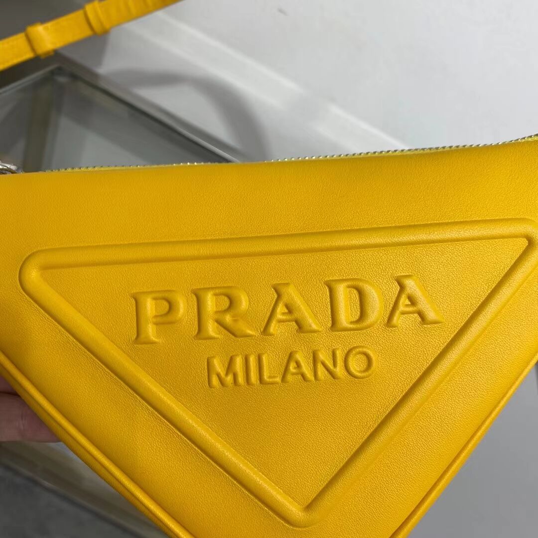 Prada Padded nappa leather handbag 1BE003 yellow