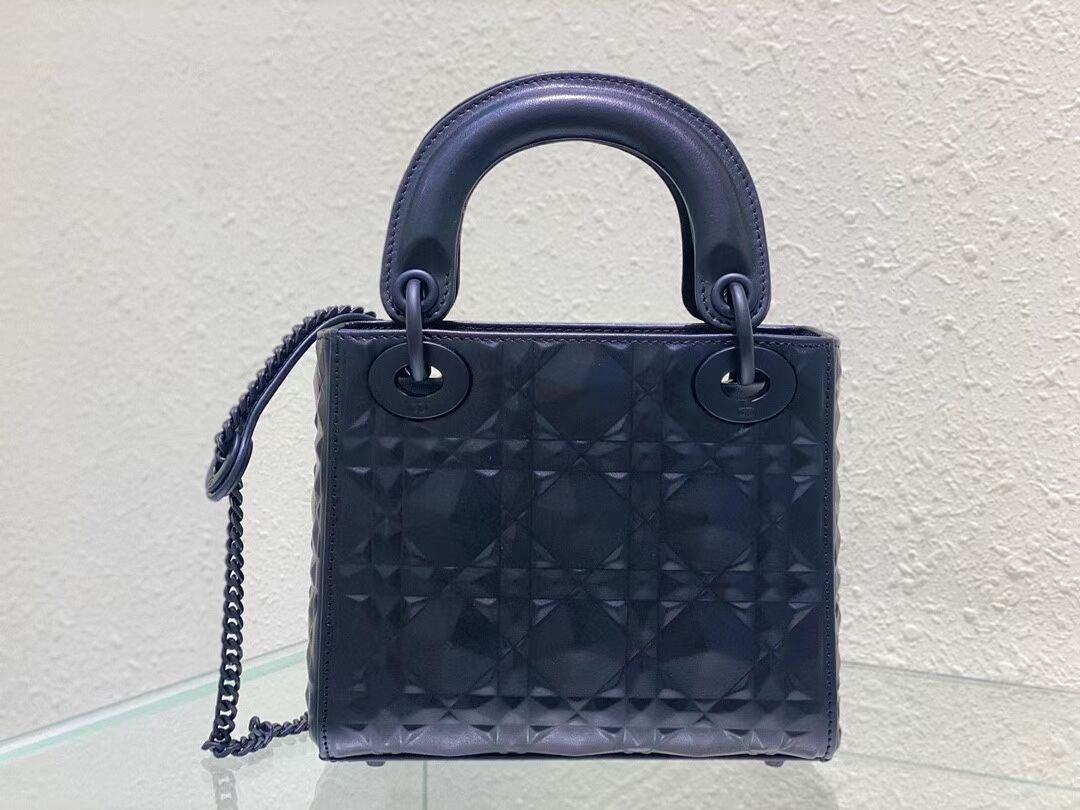 MINI LADY DIOR BAG Cannage Calfskin C2815 black