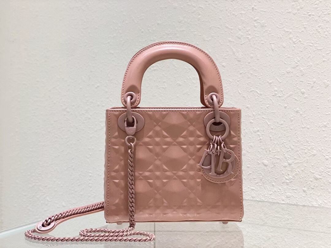 MINI LADY DIOR BAG Cannage Calfskin C2815 pink