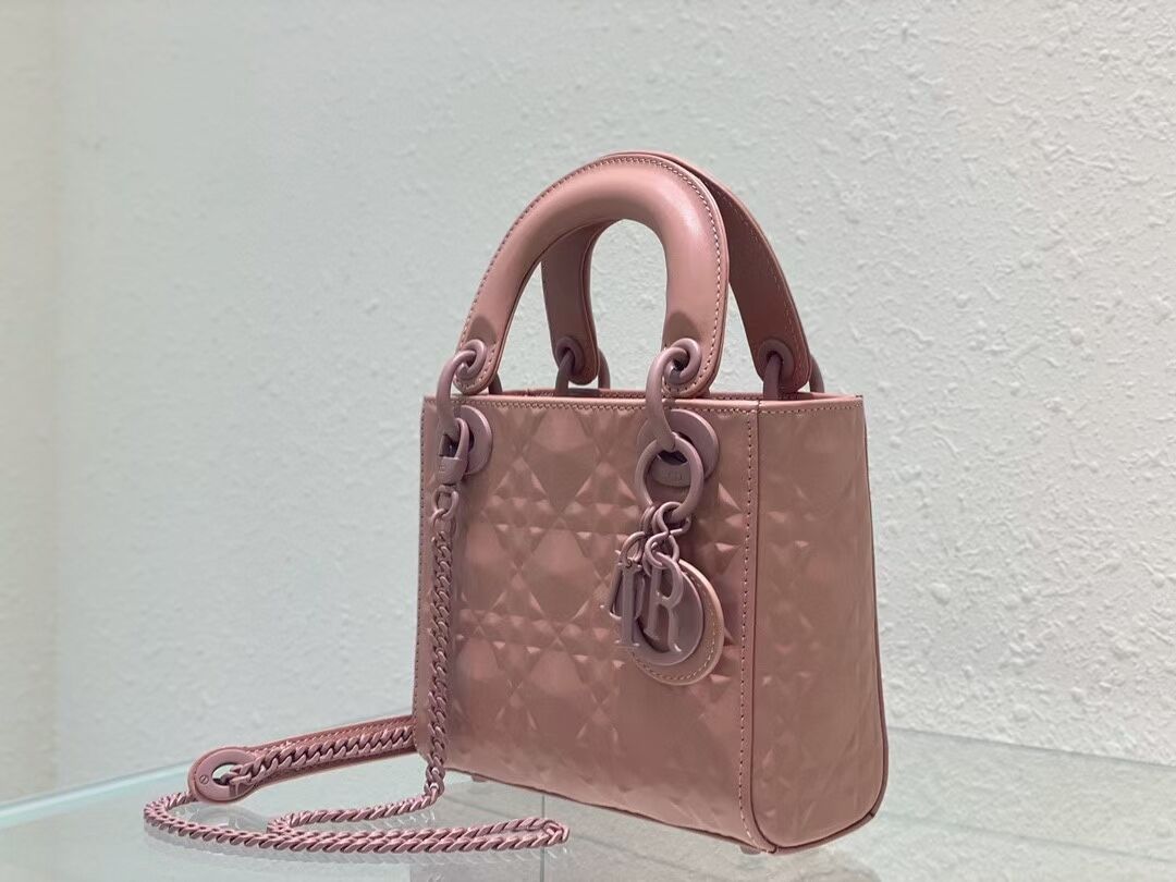 MINI LADY DIOR BAG Cannage Calfskin C2815 pink