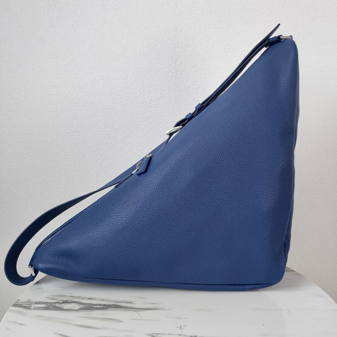 Prada Deer skin Leather Triangle shoulder bag 2VD012 blue