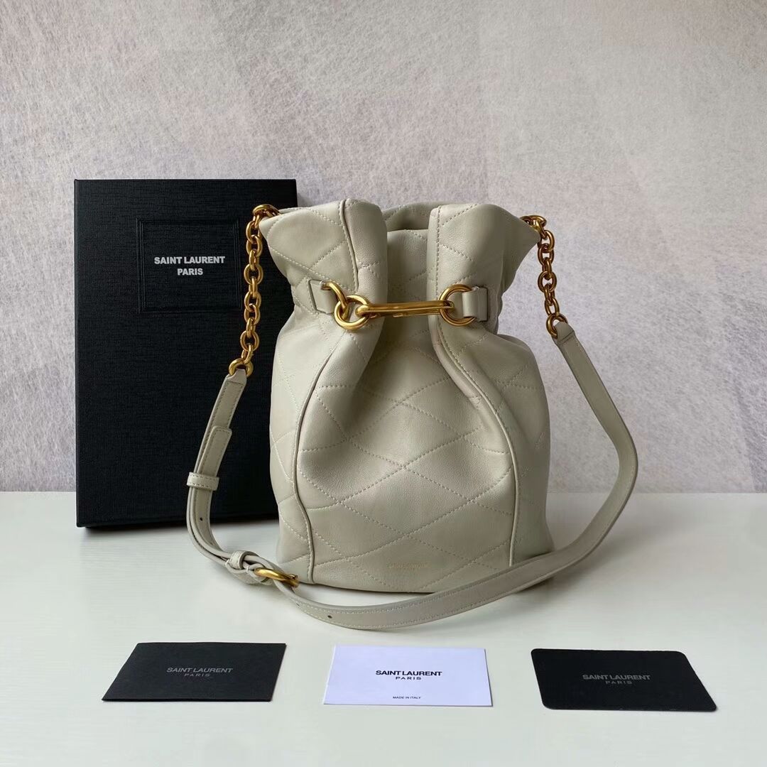 Yves Saint Laurent Calf leather bag Y677822 BLANC VINTAGE