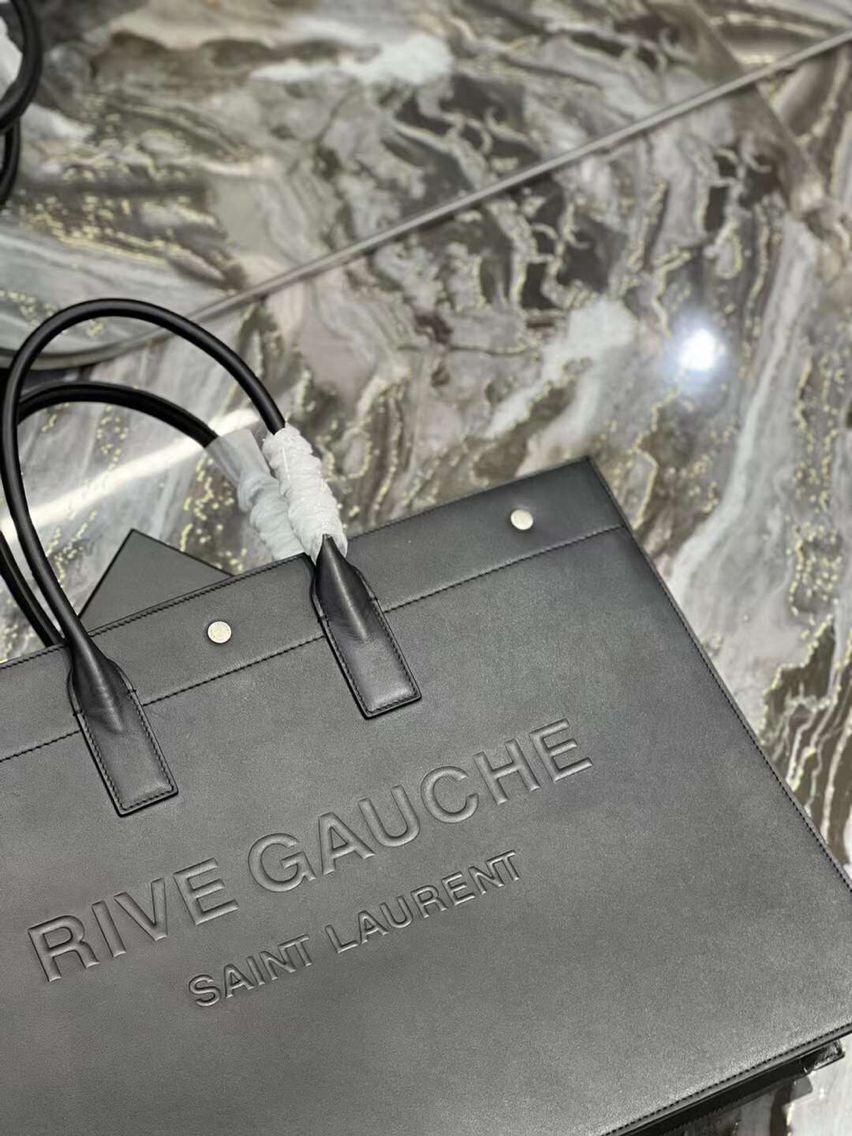 Yves Saint Laurent Calf leather shopping bag Y677480 black