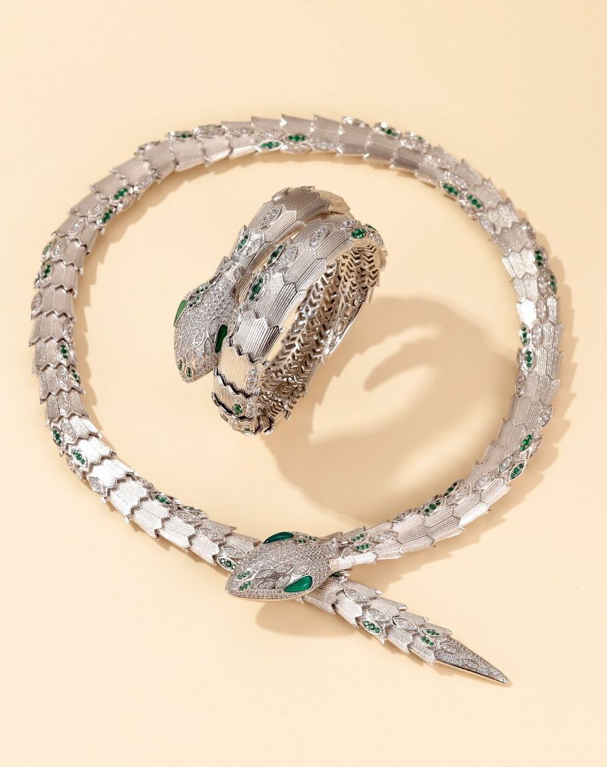 BVLGARI Necklace & Bracelet One Set BNE11243