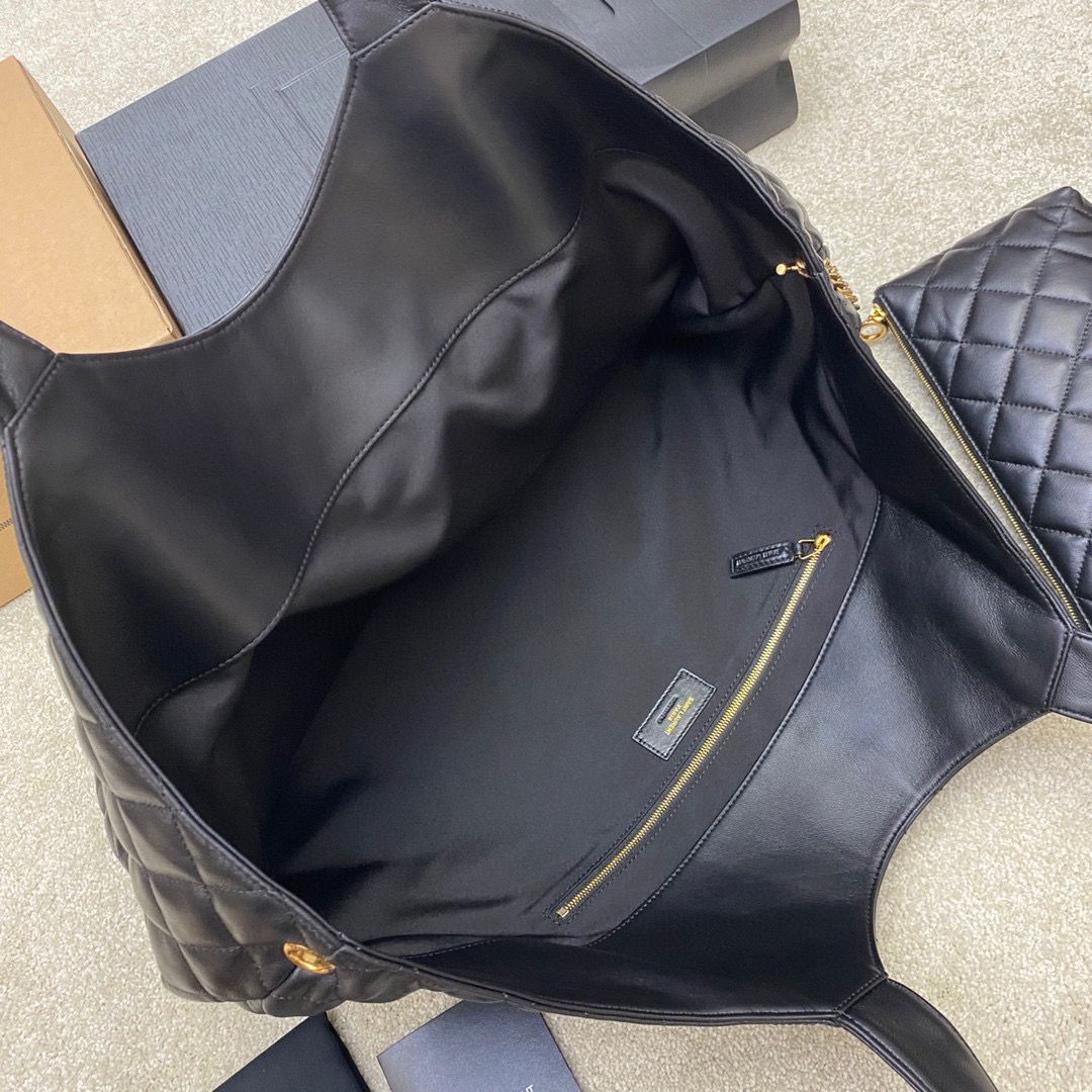 Yves Saint Laurent Original Leather Shopping Bag 698651 Black