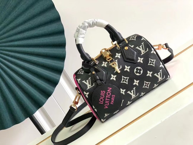 Louis Vuitton SPEEDY BANDOULIERE 20 M46088 Black & White & Pink 