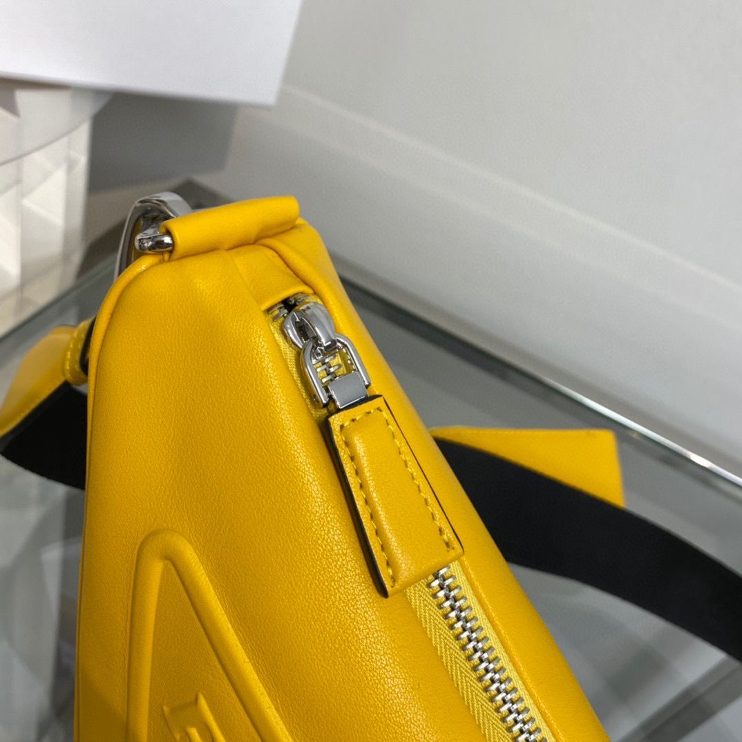 Prada Padded Nappa Leather Shoulder Bag 1BH190 Yellow