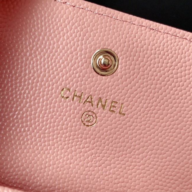 Chanel card holder Calfskin AP2735 pink