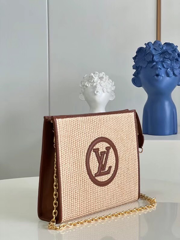 Louis Vuitton TOILETRY POUCH ON CHAIN M81366 Caramel Brown