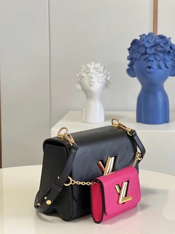 Louis Vuitton TWIST PM M59886 Black / Fuchsia