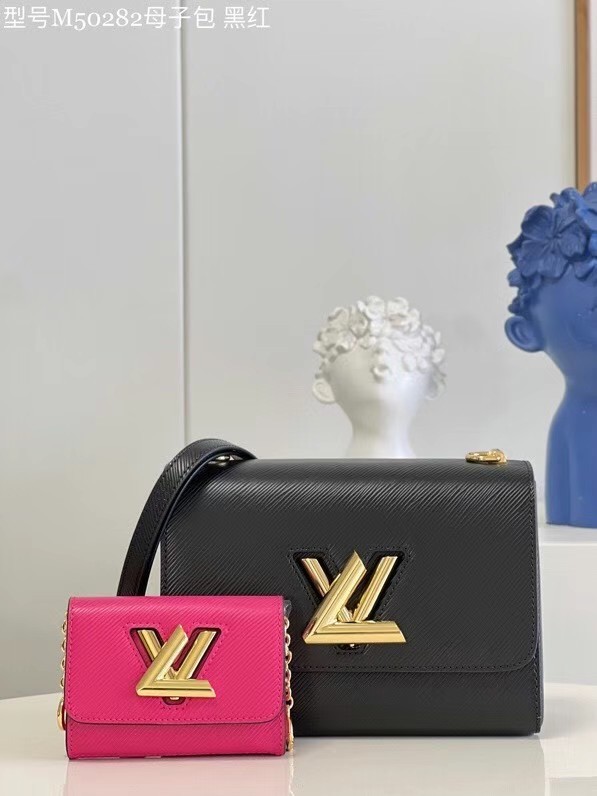 Louis Vuitton TWIST PM M59886 Black / Fuchsia