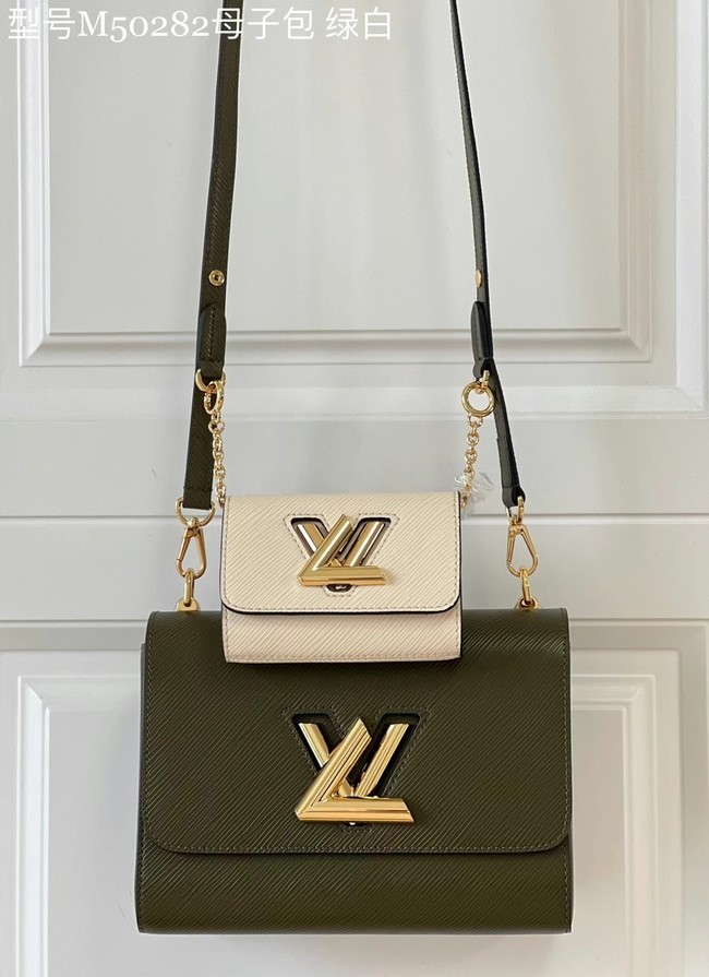 Louis Vuitton TWIST PM M59886 Kaki & Quartz White