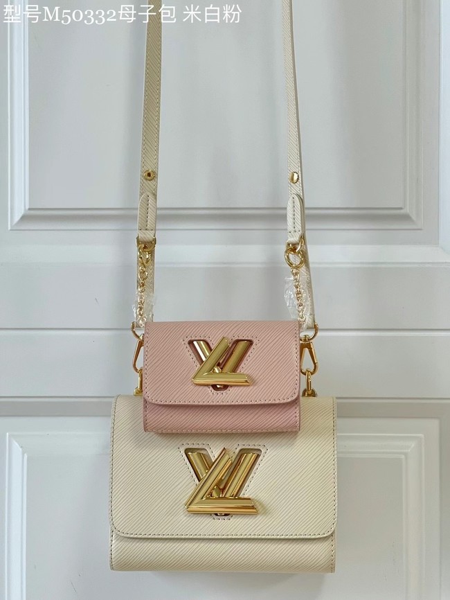 Louis Vuitton TWIST PM M59886 Taupe Brown & Pink