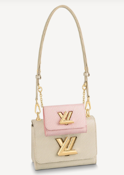 Louis Vuitton TWIST PM M59886 Taupe Brown & Pink