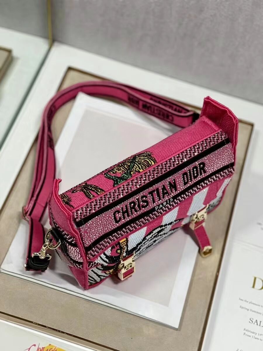 DIOR BOBBY BAG Embroidery C0803 pink